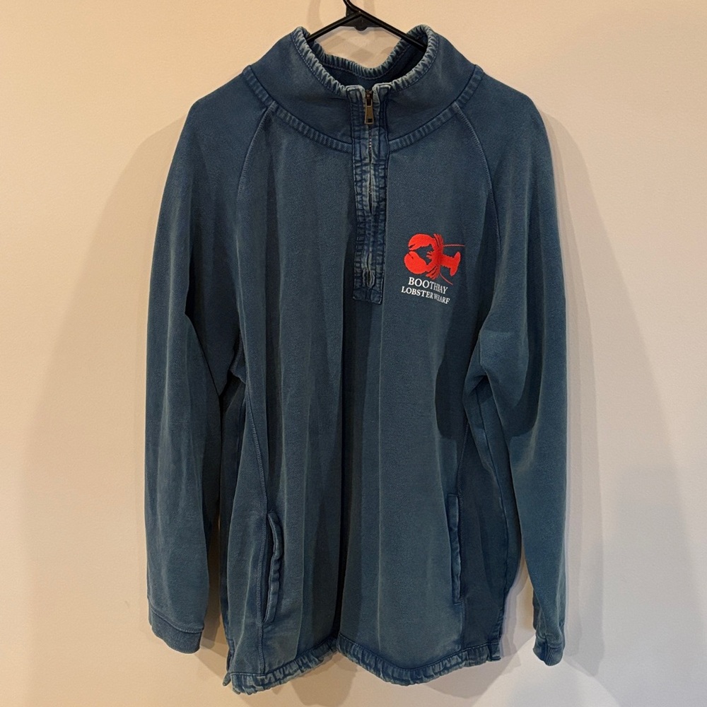 Artforms Navy Blue Thick Cotton Zip-Up Pullover Men's XL NWOT